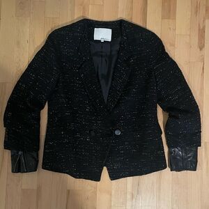 Philip Lim Blazer With Leather Cuffs